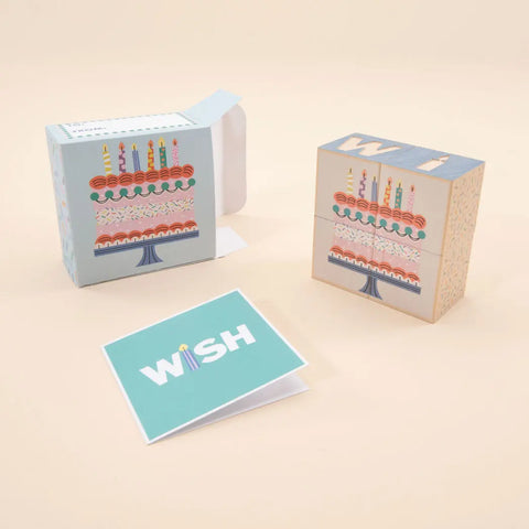 Wooden Birthday Wish Puzzle Set for Toddlers – Eco-Friendly Sustainable Basswood Educational Toy | Made in USA Uncle Goose  Decor