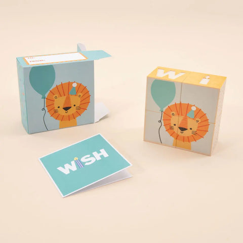 Wooden Lion Building Blocks - Educational Toy Set by Uncle Goose | Sustainable Basswood Made In USA Uncle Goose  Decor