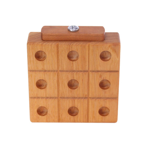 Wooden Marble Tic Tac Toe Game – 4 Inch Hardwood Board with Storage | Made in USA by Amish Artisans Amish Toy Box  Wooden Toys