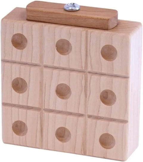 Wooden Marble Tic Tac Toe Game – 4 Inch Hardwood Board with Storage | Made in USA by Amish Artisans Amish Toy Box  Wooden Toys