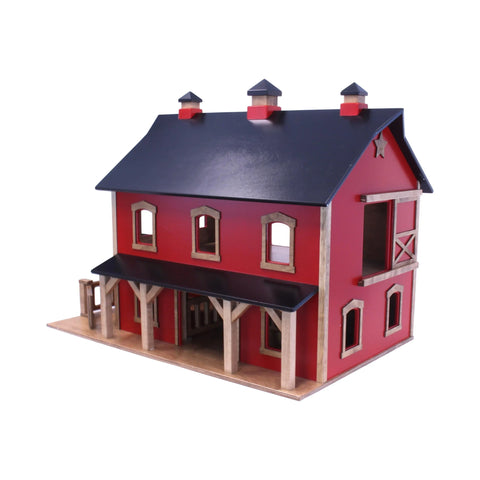 Wooden Pennsylvania Bank Barn Toy – Two-Story Heirloom Playhouse | Handcrafted in USA Amish Toy Box  Toy