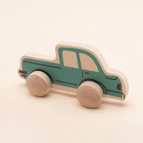 Wooden Push Toy Pickup Truck – 4.5 Inch Maple Wheels – Safe Inks | Uncle Goose Made in USA Uncle Goose  Rollers