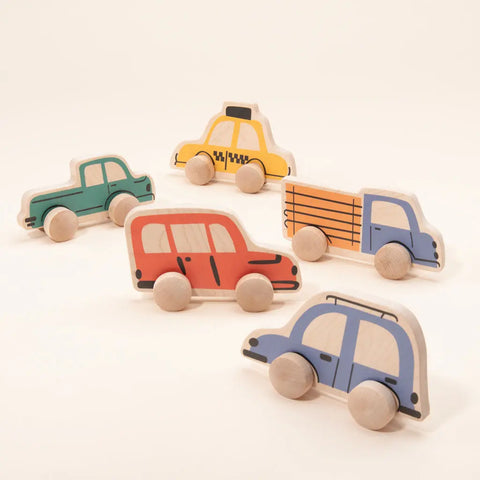 Wooden Push Toy Pickup Truck – 4.5 Inch Maple Wheels – Safe Inks | Uncle Goose Made in USA Uncle Goose  Rollers