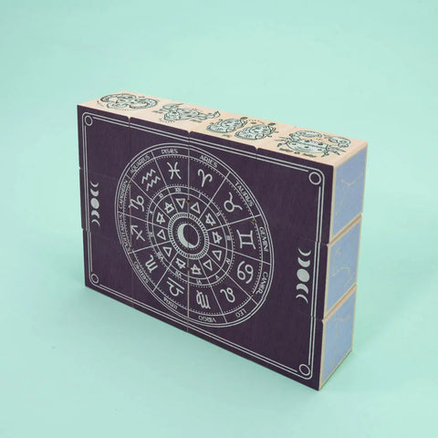 Wooden Zodiac Blocks Set for Kids - 12 Pieces, 1.75 Inch - Uncle Goose | Made in USA Uncle Goose  Eclectic