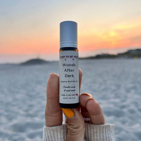 Woods After Dark Essence Roll-On Oil 10 ml – Organic Essential Oils Blend for Skin Care | Made in USA Born to be Free  Essence Roll-On Oil