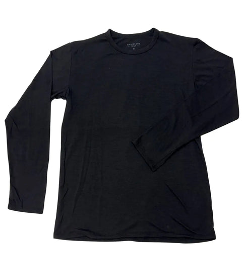 Wool Crew Neck LS RamblersWay  Mens Tops 85.00 Black / XX-Large