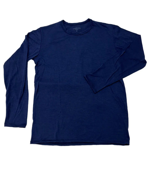 Wool Crew Neck LS RamblersWay  Mens Tops 85.00 New Blue / Small