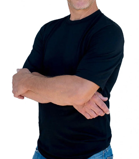 Wool Crew Neck SS RamblersWay  Mens Tops