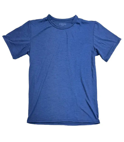 Wool Crew Neck SS RamblersWay  Mens Tops 70.00 New Blue / XX-Large