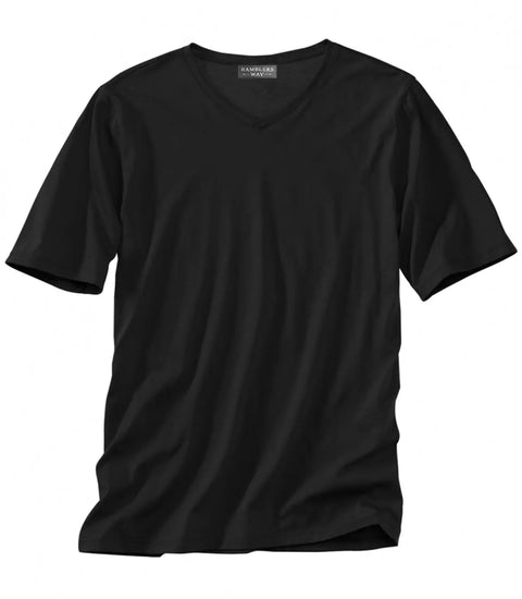 Wool Cross Neck SS RamblersWay  Mens Tops 70.00 Black / Medium