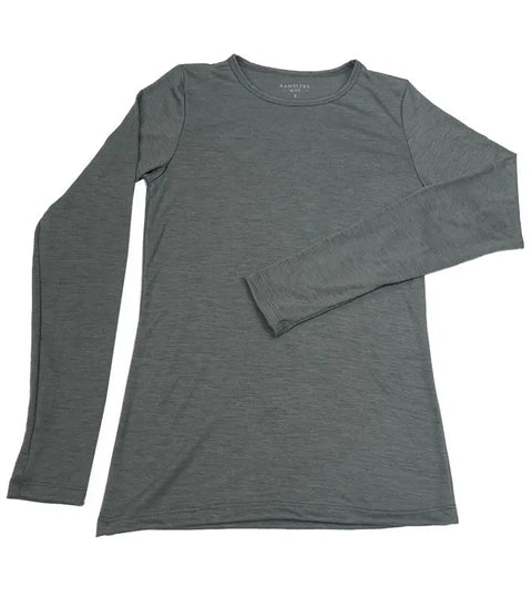 Wool Jewel Neck RamblersWay  Womens Tops 85.00 Slate / X-Small