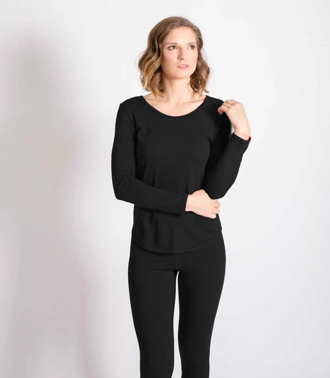 Wool Scoop Neck RamblersWay  Womens Tops