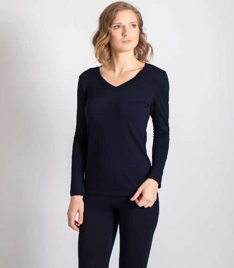 Wool V-Neck RamblersWay  Womens Tops 85.00 Black / Large