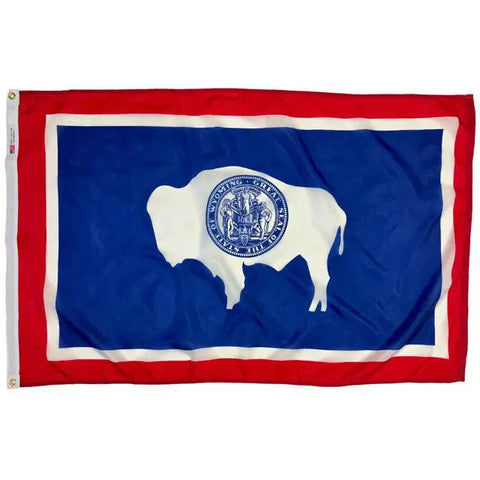 Wyoming State Flag – UV-Resistant Outdoor Nylon – Durable Patriotic Banner | Made in USA Freedom Flag and Pole 