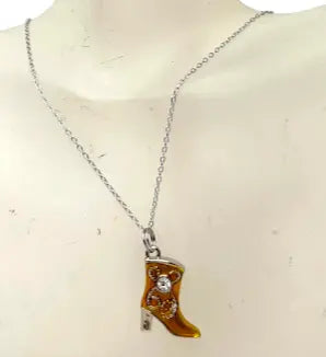 Yellow Rainboot Charm Jewelry Set – Hand-Painted Earrings and Necklace 18 Inch Chain | Michelle Marie Boutique Made in USA Michelle Marie Boutique  Jewelry Sets