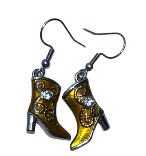 Yellow Rainboot Charm Jewelry Set – Hand-Painted Earrings and Necklace 18 Inch Chain | Michelle Marie Boutique Made in USA Michelle Marie Boutique  Jewelry Sets
