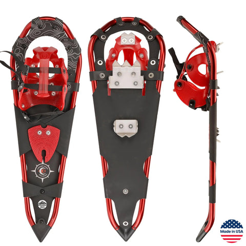 Yellowstone 24.5 Inch Ultra Lightweight Trail Yellow Snowshoes | Made in USA Crescent Moon  item