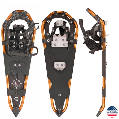 Yellowstone 24.5 Inch Ultra Lightweight Trail Yellow Snowshoes | Made in USA Crescent Moon  item