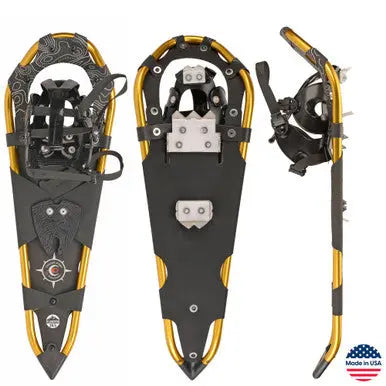Yellowstone 24.5 Inch Ultra Lightweight Trail Yellow Snowshoes | Made in USA Crescent Moon  item