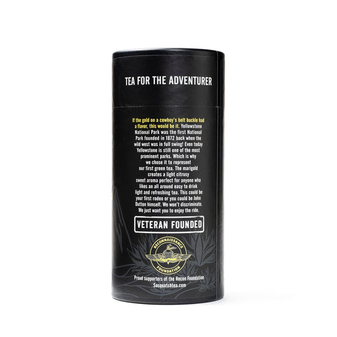 Yellowstone Gold Marigold Citrus Green Tea – 20 Tea Sachets | Made in USA Sasquatch Tea Co  Tea
