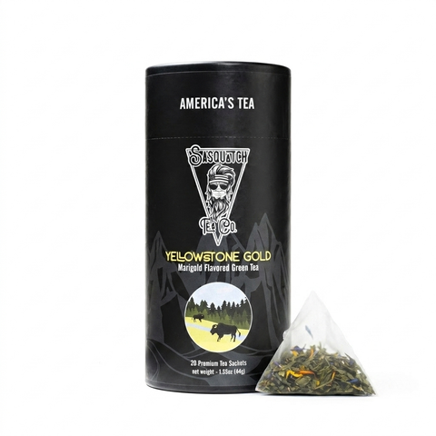 Yellowstone Gold Marigold Citrus Green Tea – 20 Tea Sachets | Made in USA Sasquatch Tea Co  Tea