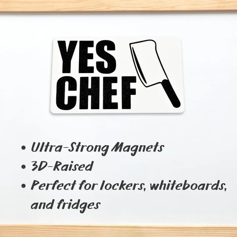 Yes Chef Kitchen Magnet – Handmade Kitchen Decor | Made in USA Chatelet Manufacturing 