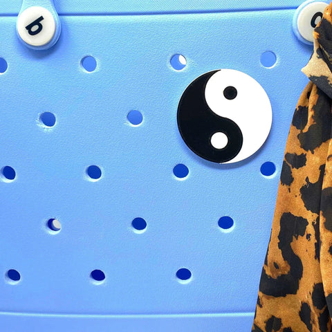 Yin and Yang Tote Bag Charm – Compatible With Bogg Bags and Simply Southern | Made in USA Chatelet Manufacturing 