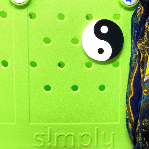 Yin and Yang Tote Bag Charm – Compatible With Bogg Bags and Simply Southern | Made in USA Chatelet Manufacturing 
