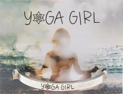 Yoga Girl Inspirational Quotable Cuff Bracelet – Handcrafted Recycled Pewter | Made in USA Whitney Howard Designs  Cuff Bracelets