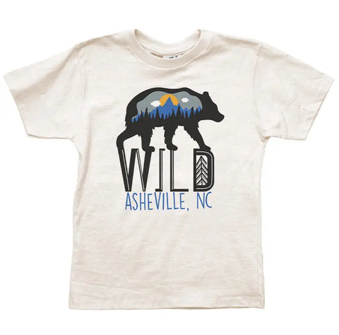Youth Asheville Wild Bear Graphic T-Shirt – Organic Cotton Tee | Made in USA Spiritex | Sustainable Apparel  Graphic Youth Tees