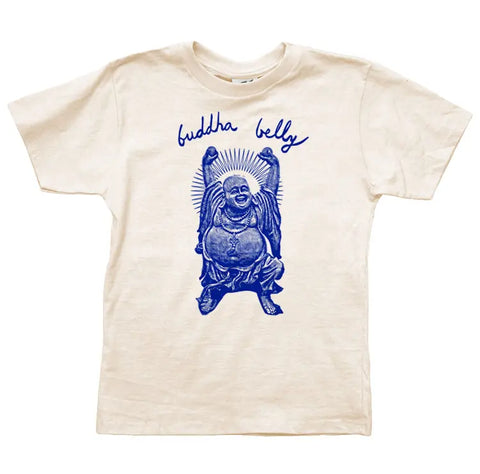 Youth Buddha Belly Organic Cotton Graphic Tee – Soft Breathable Shirt | Made in USA Spiritex | Sustainable Apparel  Graphic Youth Tees