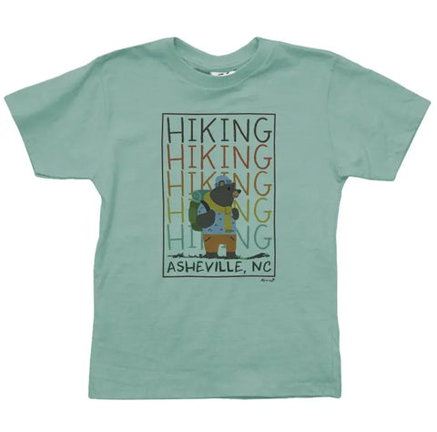 Youth Organic Cotton Hiking Bear Graphic Tee – Spiritex | Made in USA Spiritex | Sustainable Apparel  Graphic Youth Tees