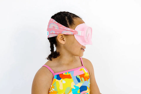 Youth Over The Rainbow Swim Mask – Anti-Fog Clear Lenses – Patented Design | Splash Place | Assembled in USA Splash Place  Youth Swim Mask