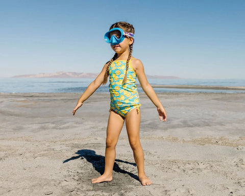 Youth Tie Dye Swim Mask – Anti-Fog Clear Lenses – Patented Design | Splash Place | Assembled in USA Splash Place  Youth Swim Mask