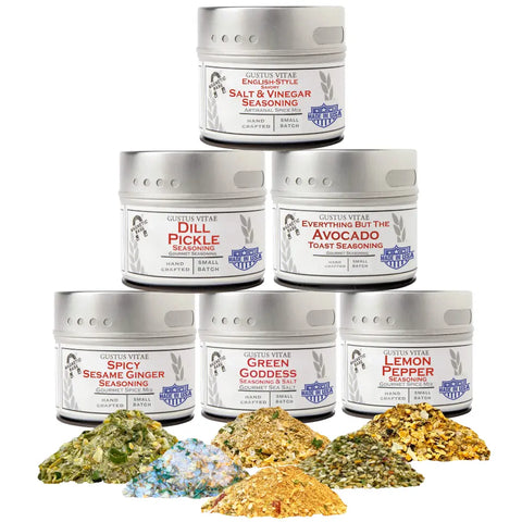 Zesty & Bright Citrus Seasoning Collection – 6-Pack Gourmet Spice Set | Made in USA Gustus Vitae  Collections & Gift Sets