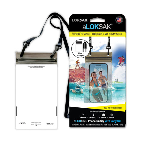 Aloksak Waterproof Electronics Bag 3.9 x 7.5 Inch – Phone Caddy With Lanyard | Made in USA LOKSAK  Purchase