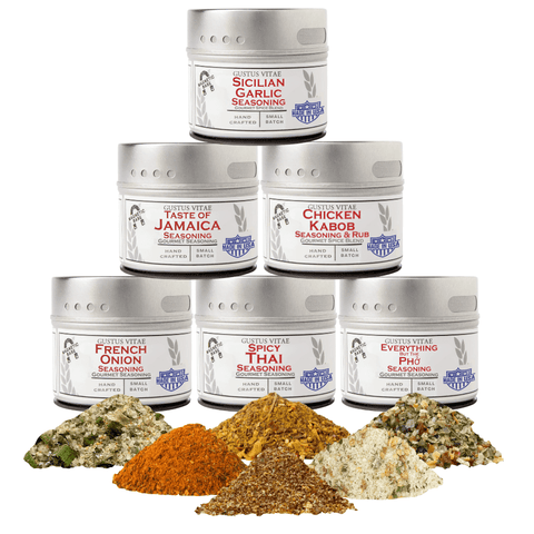 Global Chicken Air Fryer Spice Collection – Artisanal Six-Pack Blend | Made in USA Gustus Vitae  Collections & Gift Sets