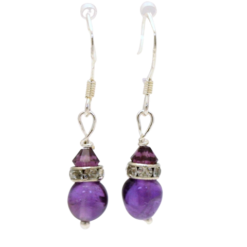 Handcrafted Amazonite Sterling Silver Dangle Earrings – Genuine Gemstone Jewelry | Made in USA by Ciao Bella Michelle Marie Boutique  Earrings
