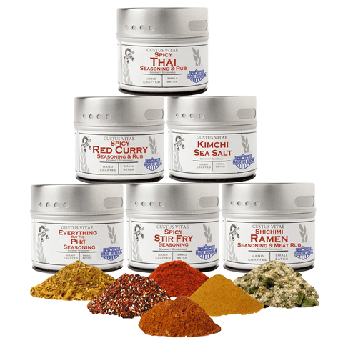 Asian Seasonings Gift Set – Artisanal Gourmet Spice Blends Six Pack | Made in USA Gustus Vitae  Collections & Gift Sets