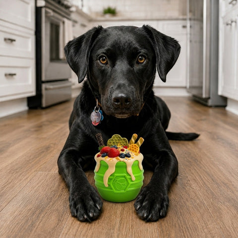 Durable PUP-X Rubber Treat Dispenser Toy – Honey Pot Design | Made in USA SodaPup  Rubber Dog Toys