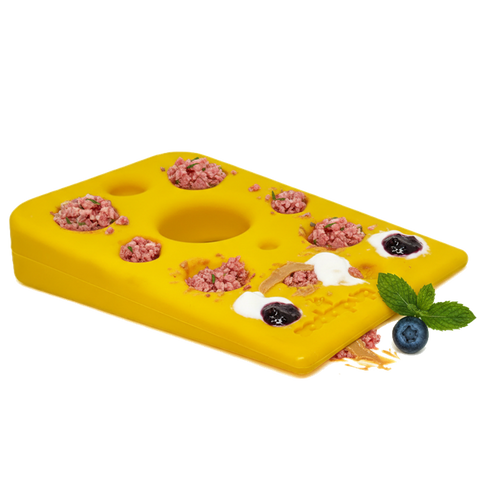 Swiss Cheese Wedge Durable Nylon Dog Chew Toy – Tough Power Chewer | Made in USA SodaPup  Nylon Dog Toys