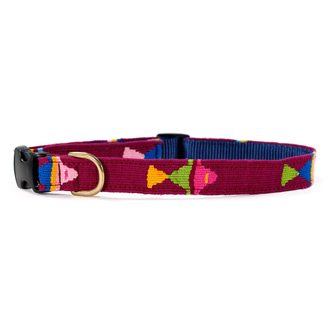 Hand-Woven Nylon Dog Collar with Solid Brass Buckle – Durable Side Release | Made in USA by Auburn Leathercrafters Auburn Leathercrafters  item