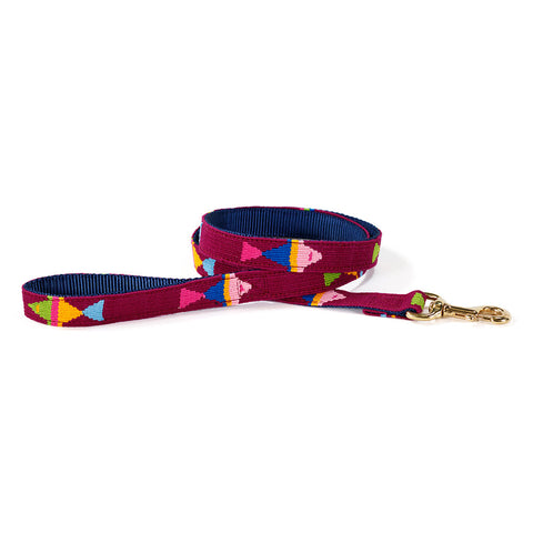 Handwoven Colorful Nylon Dog Leash – Durable Brass Hardware – Premium Pet Lead | Made in USA Auburn Leathercrafters  item