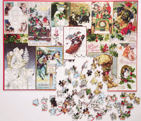 Victorian Christmas Friends, Wooden Puzzle, 510 Pcs Perplexing Puzzles  Jigsaw Puzzles