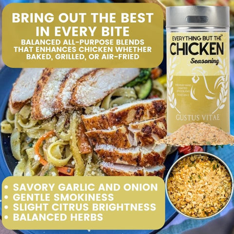 Premium Chicken Seasoning Set – 6 Large Handcrafted Spice Tins for Poultry & Veggies | Made in USA