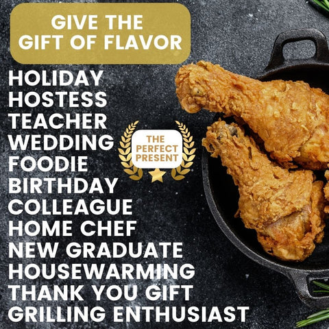 Premium Chicken Seasoning Set – 6 Large Handcrafted Spice Tins for Poultry & Veggies | Made in USA