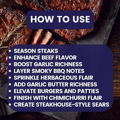 Premium Steak and Beef Seasoning Set – 6 XL Tins Handcrafted for Bold Flavor | Made in USA