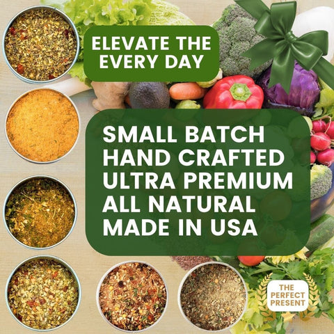 Best for Veggie Seasonings Gift Set – 6 Large Artisan Spice Tins | Handcrafted Blend Collection Made in USA