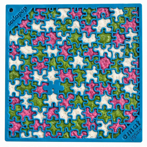 Jigsaw Puzzle Design Dog Lick Mat – FDA Approved Pet Enrichment | Made in USA SodaPup  EMAT