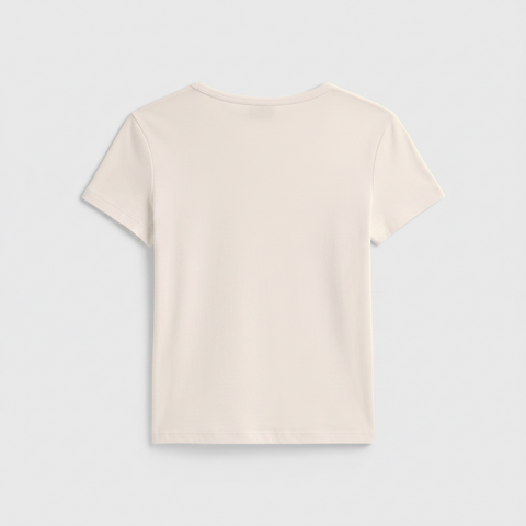 Women's 90s Inspired Ribbed Fitted Tee – 5.5 oz Combed Cotton | Premium Quality Made in USA US Standard Apparel  SS SIDE SEAM TEE